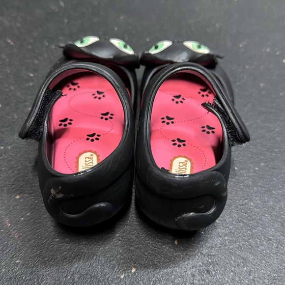MINI MELISSA GIRLS BLACK CAT JELLY SHOES - Picture 3 of 5